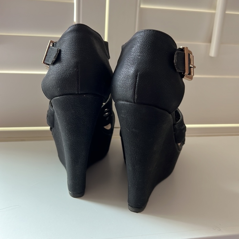 Call It Spring Black Wedges - Picture 3 of 6